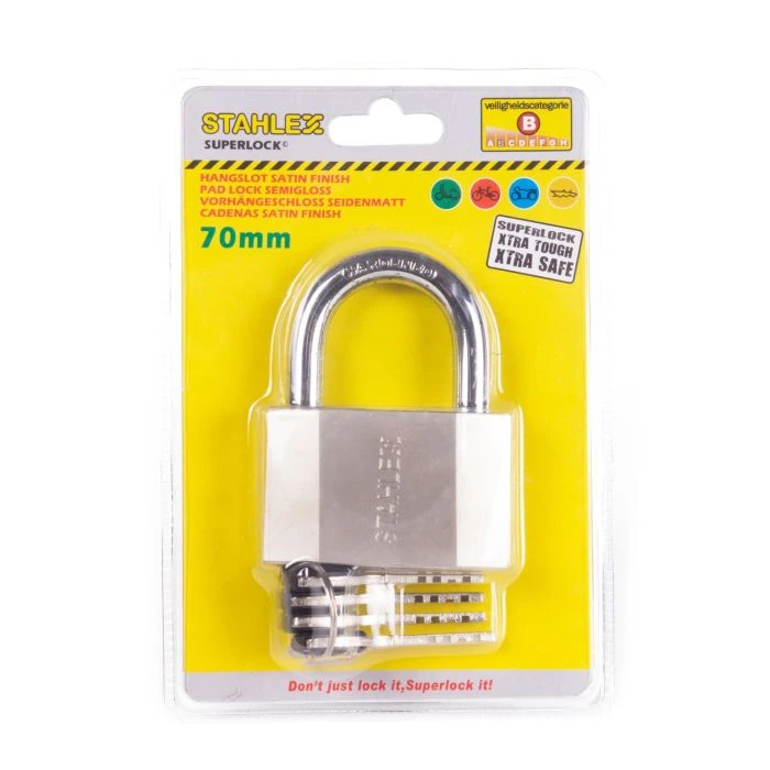 012121 Hangslot 70 Mm Satin Finish 5 012121 Hangslot 70 Mm Satin Finish - Afbeelding 3