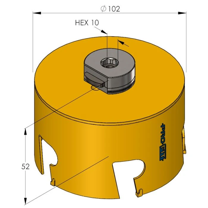 ProFit Multi Purpose Gatzaag 102 Mm Met Hardmetalen Tanden. 4 ProFit Multi Purpose Gatzaag 102 Mm Met Hardmetalen Tanden. - Afbeelding 2