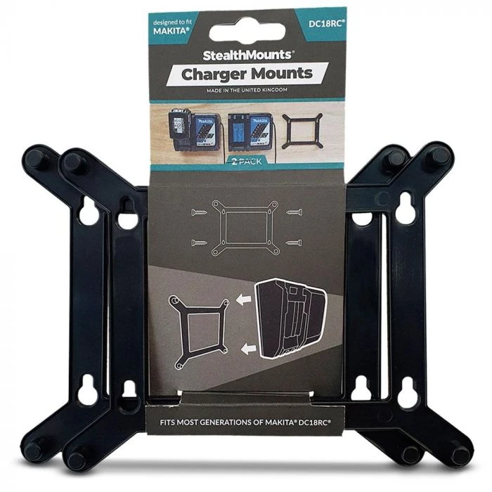 StealthMounts Opladerhouder Voor Makita 18V LXT Snellader DC18RC - Zwart - 2-pack 3 StealthMounts Opladerhouder Voor Makita 18V LXT Snellader DC18RC - Zwart - 2-pack