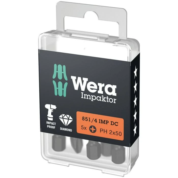 Wera 851/4 IMP DC IMPAKTOR BITS PHILLIPS, PH 2 X 50 MM 12 Wera 851/4 IMP DC IMPAKTOR BITS PHILLIPS, PH 2 X 50 MM - Afbeelding 10
