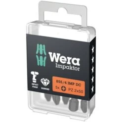 Wera 855/4 IMP DC IMPAKTOR BITS POZIDRIV, PZ 2 X 50 MM -Makita Shop Nederland 855 4 imp dc pz diy 1