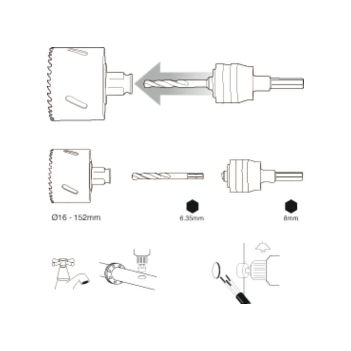 Makita B-11346 Gatzaag 32mm Bi-metaal Snelwissel 8 Makita B-11346 Gatzaag 32mm Bi-metaal Snelwissel - Afbeelding 6