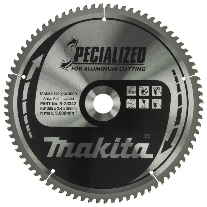 Makita B-33342 Afkortzaagblad Aluminium 10 Makita B-33342 Afkortzaagblad Aluminium - Afbeelding 8