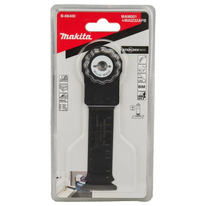 Makita B-66400 MAM001 Invalzaagblad 32x80mm Hout&staal 6 Makita B-66400 MAM001 Invalzaagblad 32x80mm Hout&staal - Afbeelding 4