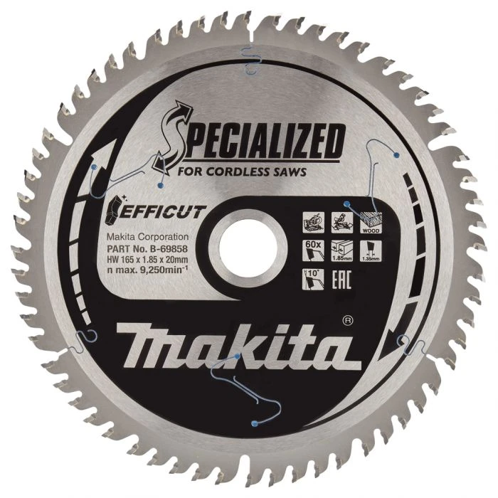 Makita B-69858 Afkortzaagblad Hout 3 Makita B-69858 Afkortzaagblad Hout
