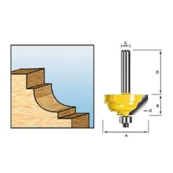 Makita D-11673 Hollijstproffr+lag R6,35 S8 -Makita Shop Nederland D 11673 A1C0 1