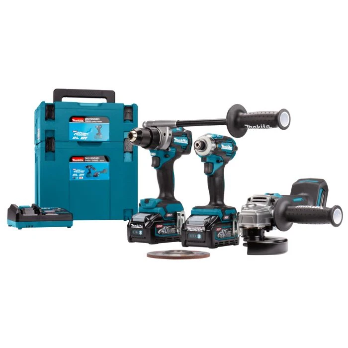 Makita DK0125G301 40 V Max Combiset Boren, (slag)schroeven En Slijpen 3 Makita DK0125G301 40 V Max Combiset Boren, (slag)schroeven En Slijpen