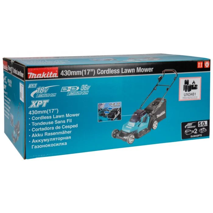 Makita DLM432PT2 LXT 2x18 V Accu Grasmaaier 43 Cm 5 Makita DLM432PT2 LXT 2x18 V Accu Grasmaaier 43 Cm - Afbeelding 3