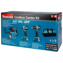 Makita DLX3106TW1 18 V Combiset Voor (slag)schroeven En Boren In Hout En Beton -Makita Shop Nederland DLX3106TW1 A1R1