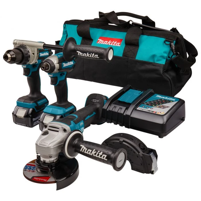 Makita DLX3156TX1 18 V Combiset Boren, (slag)schroeven En Slijpen 3 Makita DLX3156TX1 18 V Combiset Boren, (slag)schroeven En Slijpen