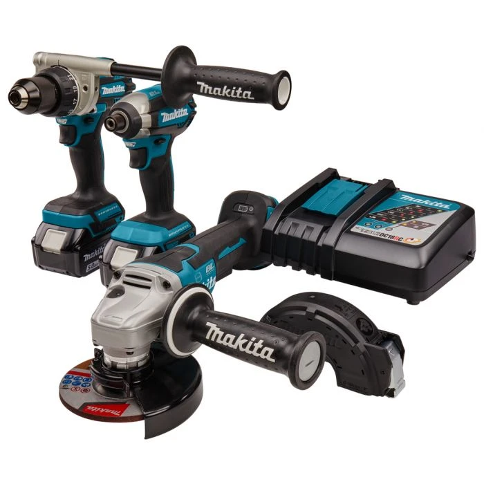 Makita DLX3156TX1 18 V Combiset Boren, (slag)schroeven En Slijpen 5 Makita DLX3156TX1 18 V Combiset Boren, (slag)schroeven En Slijpen - Afbeelding 3