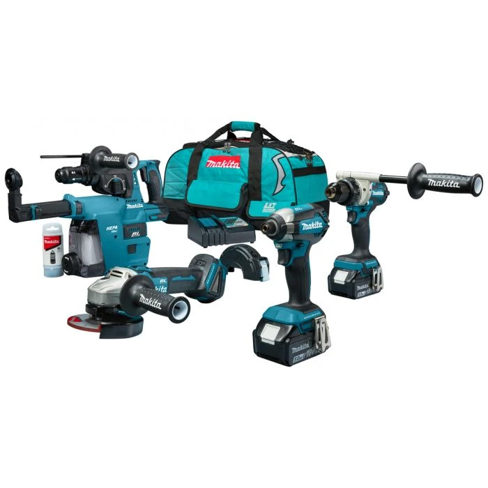 Makita DLX4155TX1 18 V Combiset Voor Allround Tot Zwaar Boor-, Schroef- En Slijpwerk 3 Makita DLX4155TX1 18 V Combiset Voor Allround Tot Zwaar Boor-, Schroef- En Slijpwerk