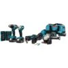 Makita DLX5068TX1 18 V Combiset Voor (slag)schroeven, Boren, Slijpen En Zagen En Met Multitool -Makita Shop Nederland DLX5068TX1 C2R0 s100