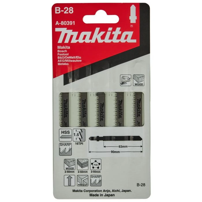 Makita A-80391 Decoupeerzgb Lamh 63mm B28 6 Makita A-80391 Decoupeerzgb Lamh 63mm B28 - Afbeelding 4