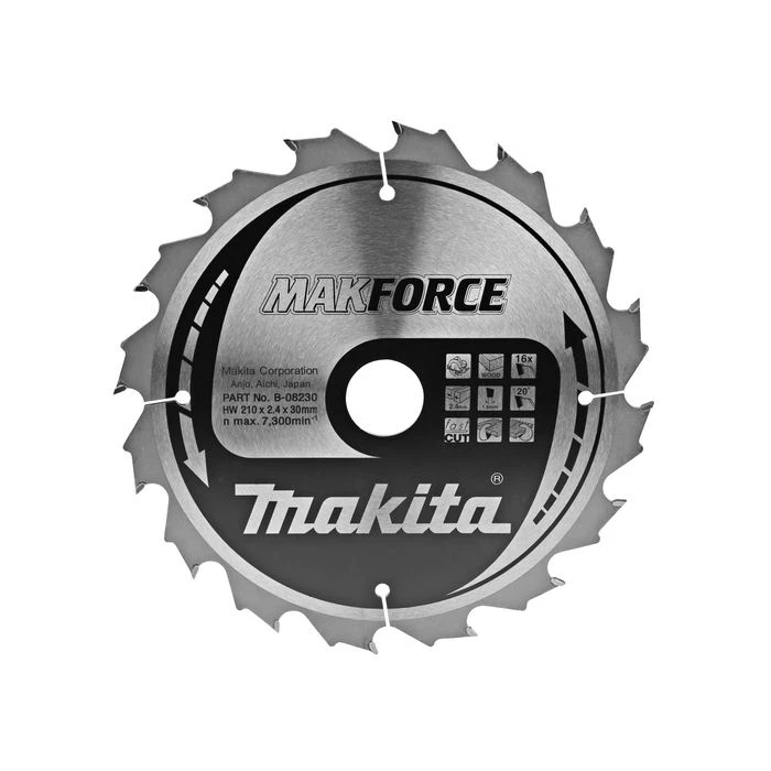 Makita B-08230 Zaagb Hout 210x30x2,4 16T 20g 4 Makita B-08230 Zaagb Hout 210x30x2,4 16T 20g - Afbeelding 2