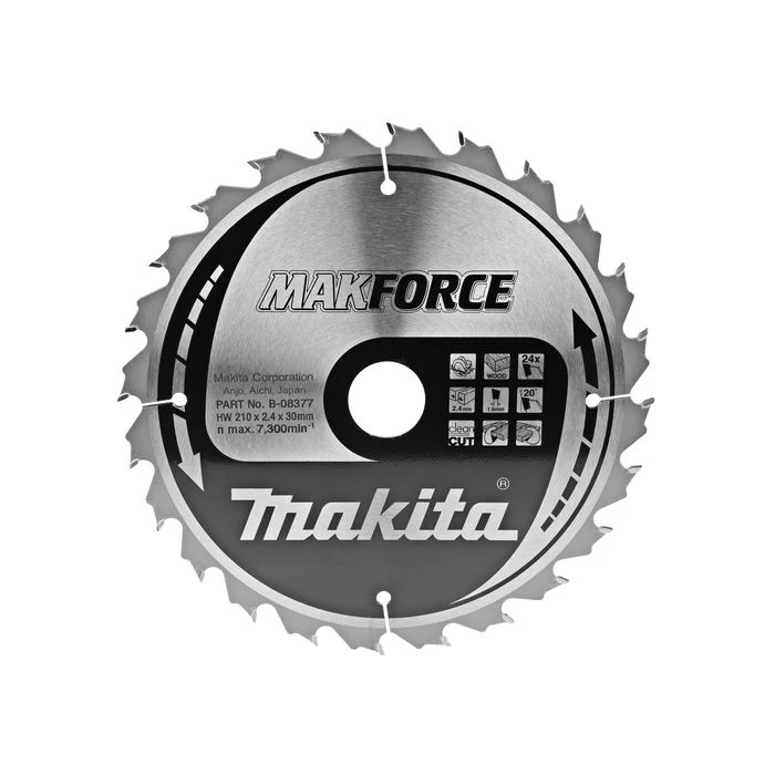 Makita B-08377 Zaagb Hout 210x30x2,4 24T 20g 4 Makita B-08377 Zaagb Hout 210x30x2,4 24T 20g - Afbeelding 2