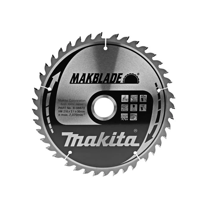 Makita B-08872 Zaagb Hout 216x30x2,1 40T 10g 4 Makita B-08872 Zaagb Hout 216x30x2,1 40T 10g - Afbeelding 2