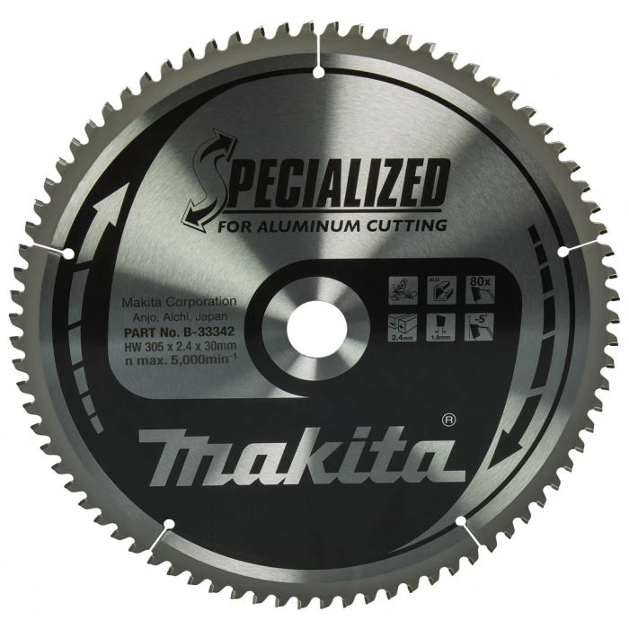 Makita B-33342 Afkortzaagblad Aluminium 3 Makita B-33342 Afkortzaagblad Aluminium