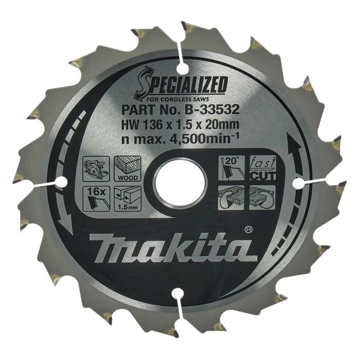 Makita B-33532 Cirkelzaagblad Hout 3 Makita B-33532 Cirkelzaagblad Hout