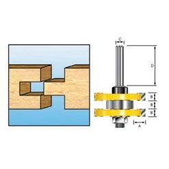 Makita D-12011 Groef/veerfrees+lag S8 -Makita Shop Nederland d 12011