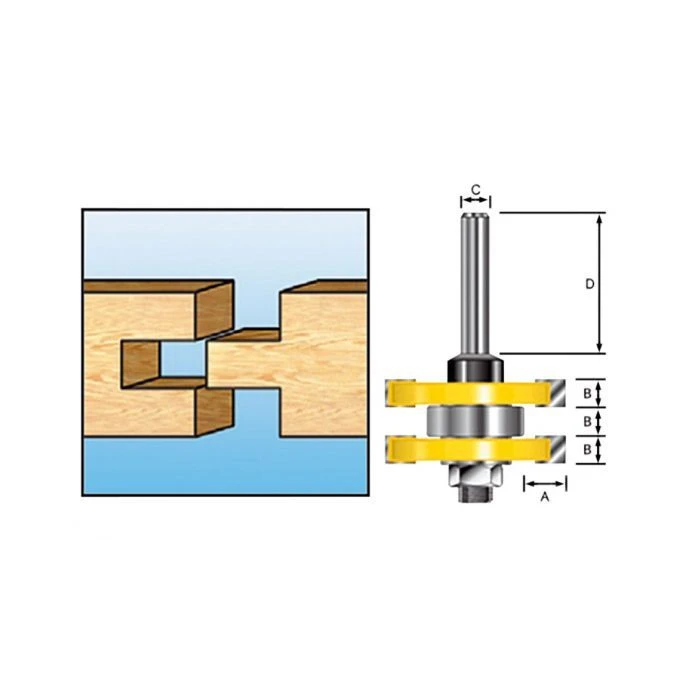 Makita D-12027 Groef/veerfrees+lag S12 8 Makita D-12027 Groef/veerfrees+lag S12 - Afbeelding 6