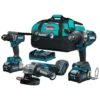 Makita DK0158G301 40 V Max Combiset Boren, (slag)schroeven, Bevestigen En Slijpen -Makita Shop Nederland dk0158g301 c1l0 s100
