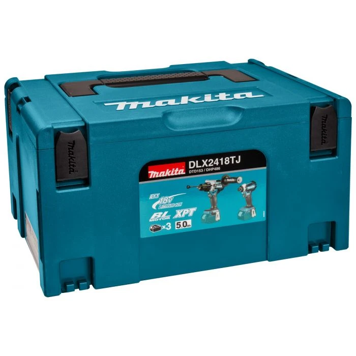 Makita DLX2418TJ 18 V Combiset Voor Zwaardere (klop)boor- En (slag)schroefklussen 4 Makita DLX2418TJ 18 V Combiset Voor Zwaardere (klop)boor- En (slag)schroefklussen - Afbeelding 2