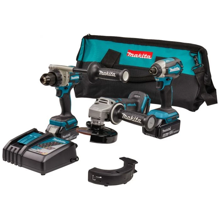 Makita DLX3156TX1 18 V Combiset Boren, (slag)schroeven En Slijpen 4 Makita DLX3156TX1 18 V Combiset Boren, (slag)schroeven En Slijpen - Afbeelding 2