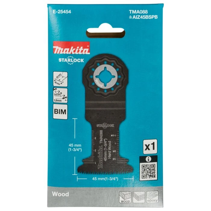 Makita E-25454 TMA088 Invalzaagblad 45x45mm Hardhout 6 Makita E-25454 TMA088 Invalzaagblad 45x45mm Hardhout - Afbeelding 4