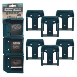 Stealth Mount Accuhouder Voor Makita 18V LXT, 6-pack Blauw