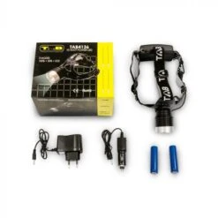 TAB Professional Lighting® Accu Hoofdlamp 10Watt Power-LED, 500Lm, 3 Standen (100%-50%-SOS), Oplaadbaar 12-24/230V -Makita Shop Nederland tab4136 totaal